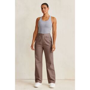 Lululemon Athletica Brown City Sleek 5 Pocket Wide Leg Pants  Women's Size 25